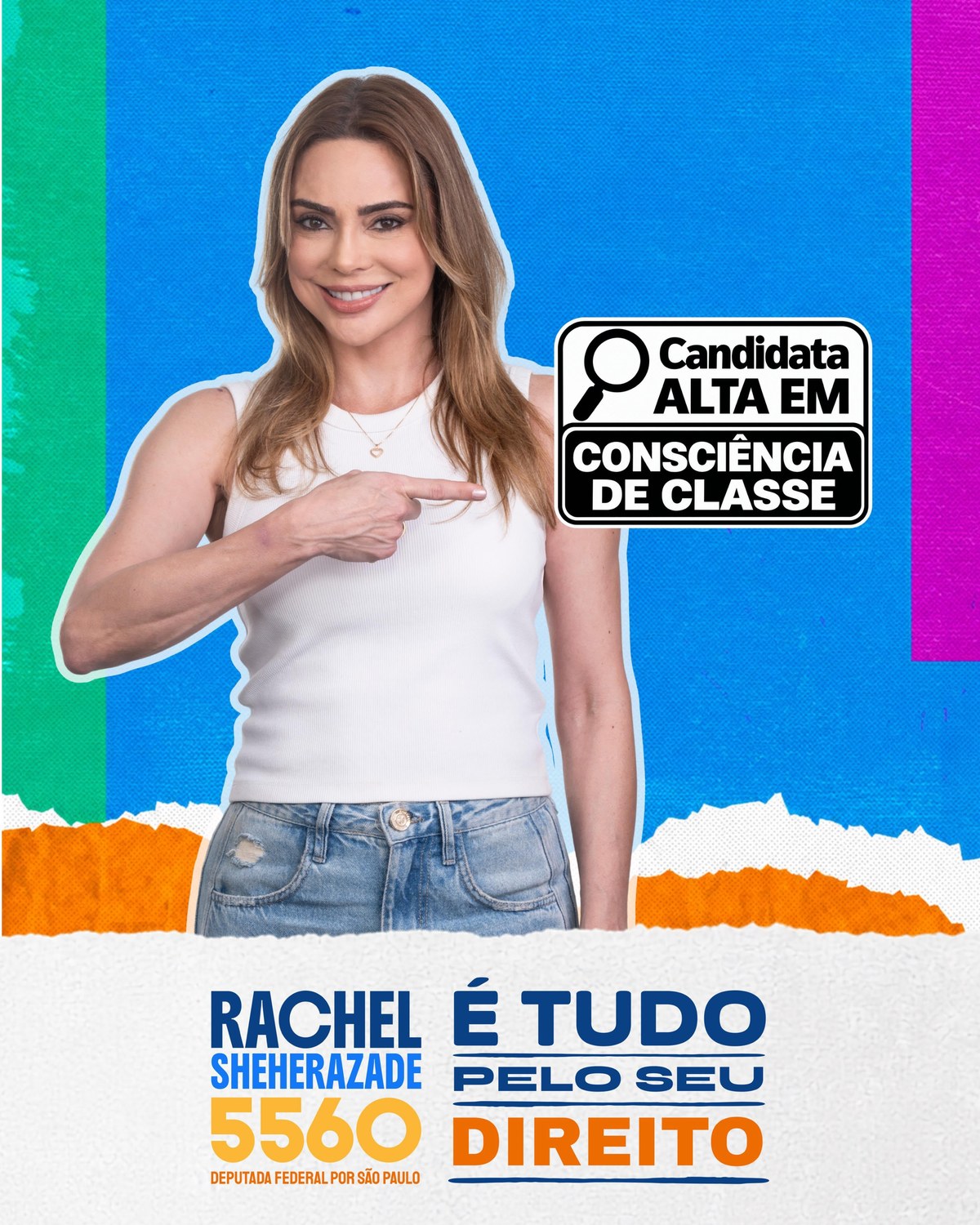 Rachel Sheherazade, candidata a Deputada Federal por São Paulo, número 5560